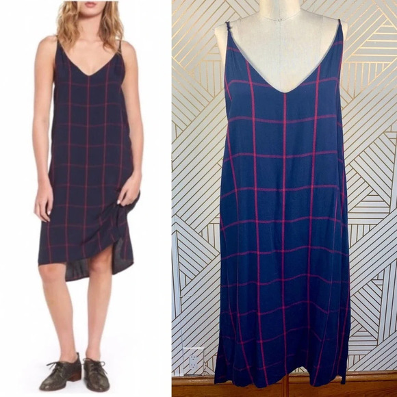 Rails Suki Plaid Tartan Tank Dress in Midnight Red - Picture 1 of 11